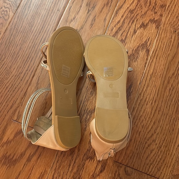 Sparkly tan sandals. - Picture 3 of 3